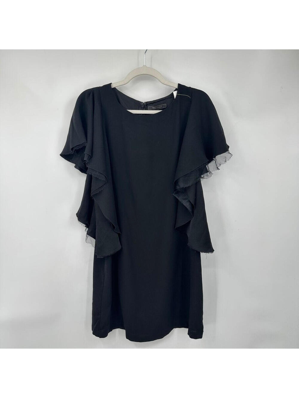 Women's BCBG Max Azria Solace Ruffle Sleeve Black Dress 10